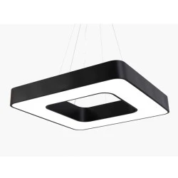 Μοντέρνο κρεμαστό φωτιστικό LED PADOVA CCT μαύρο χρώμα ντιμαριζόμενο με ασύρματο controller