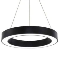 Μοντέρνο κρεμαστό φωτιστικό LED SIENA CCT 110W σε μαύρο χρώμα Φ600xH80mm 