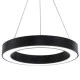 Μοντέρνο κρεμαστό φωτιστικό LED SIENA CCT 110W σε μαύρο χρώμα Φ600xH80mm 