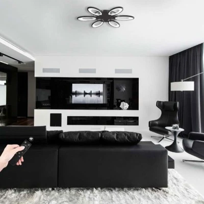 Φωτιστικό LED PAMPLONA μαύρο χρώμα 82W 8200L με ασύρματο controller ντιμαριζόμενο cct Φωτιστικό LED PAMPLONA μαύρο χρώμα 82W 8200L με ασύρματο controller ντιμαριζόμενο cct