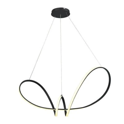 Φωτιστικό κρεμαστό μοντέρνας γραμμής LED CORDOBA BLACK CCT 106W από αλουμίνιο και ασύρματο controller Φωτιστικό κρεμαστό μοντέρνας γραμμής LED CORDOBA BLACK CCT 106W από αλουμίνιο και ασύρματο controller