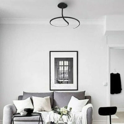 Φωτιστικό κρεμαστό LED GETAFE BLACK 46W 4600L ντιμαριζόμενο με ασύρματο controller και δυνατότητα επιλογής φωτός