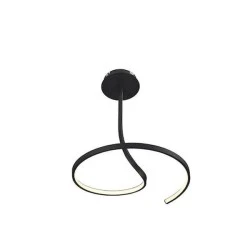 Φωτιστικό κρεμαστό LED GETAFE BLACK 46W 4600L ντιμαριζόμενο με ασύρματο controller και δυνατότητα επιλογής φωτός