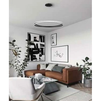 Φωτιστικό κρεμαστό LED MURCIA μαύρο χρώμα 116W με δυνατότητα επιλογής φωτός CCT και ασύρματο controller Φωτιστικό κρεμαστό LED MURCIA μαύρο χρώμα 116W με δυνατότητα επιλογής φωτός CCT και ασύρματο controller