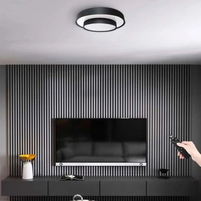Φωτιστικό κρεμαστό LED LORCA μαύρο χρώμα 64W 6400L με δυνατότητα επιλογής φωτός και ασύρματο controller
