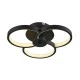 Επίτοιχο φωτιστικό LED OVIEDO BLACK 42W Φ40 x 7cm με δυνατότητα επιλογής φωτός και ασύρματο CONTROLLER
