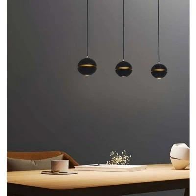 Μαύρο μονόφωτο κρεμαστό φωτιστικό LED 5W με δυνατότητα εναλλαγής φωτισμού CCT 550L Μαύρο μονόφωτο κρεμαστό φωτιστικό LED 5W με δυνατότητα εναλλαγής φωτισμού CCT 550L