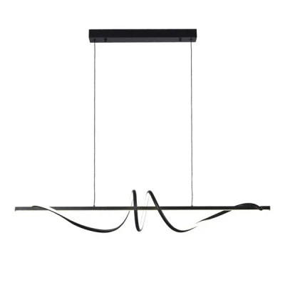 Κρεμαστό φωτιστικό LED VIGO σε μαύρο χρώμα 87W 8700L 120 x 20cm με δυνατότητα επιλογής χρώματος cct και ασύρματο controller