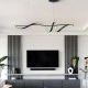Μοντέρνο κρεμαστό φωτιστικό LED FERROL BLACK 59W ντιμαριζόμενο με ασύρματο controller