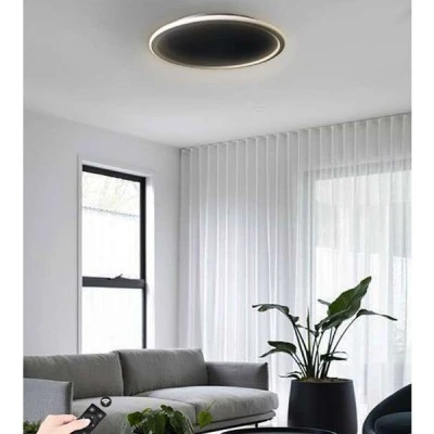 φωτιστικό οροφής LED TARRAGONA BLACK με δυνατότητα επιλογής φωτός 76W 7600L Φ50x 5cm φωτιστικό οροφής LED TARRAGONA BLACK με δυνατότητα επιλογής φωτός 76W 7600L Φ50x 5cm