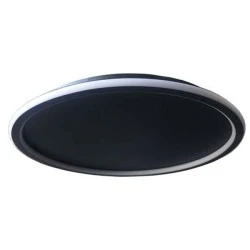φωτιστικό οροφής LED TARRAGONA BLACK με δυνατότητα επιλογής φωτός 76W 7600L Φ50x 5cm