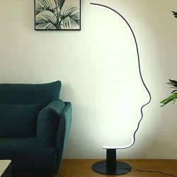 Μοντέρνο φωτιστικό LED δαπέδου 52W με σχέδιο πρόσωπο CCT και δυνατότητα ρύθμισης φωτισμού 156cm x 60cm   