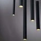 Μοντέρνο κρεμαστό φωτιστικό μονόφωτο LED 5W με δυνατότητα ρύθμισης φωτός CCT μαύρο χρώμα