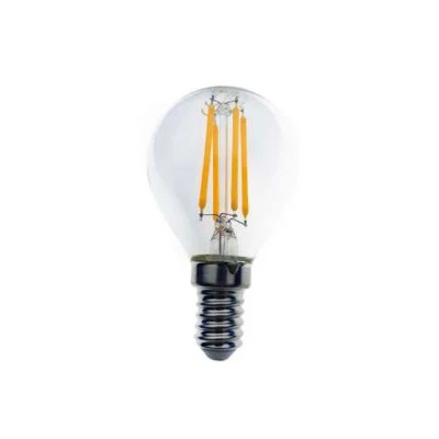 Λαμπτήρας LED Filament διάφανη 4W E14 - P45 θερμό φως 2700K Φ45x75mm