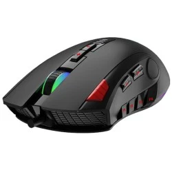 Ενσύρματο gaming ποντίκι AULA Fire H512 5000DPI 12 πλήκτρα RGB μαύρο