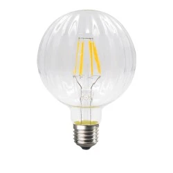 Λάμπα led filament Globe ντιμαριζόμενη ανάγλυφη Ε27 6W 230V 2700k θερμό λευκό φως 690Lm
