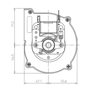 Βεντιλατέρ τύπου σαλίγκαρος CF 70-20 με ισχύ 18W  & παροχή αέρα 75m³/h