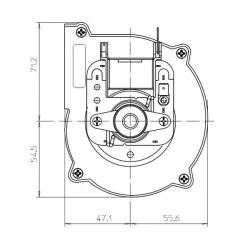 Βεντιλατέρ τύπου σαλίγκαρος CF 70-20 με ισχύ 18W  & παροχή αέρα 75m³/h