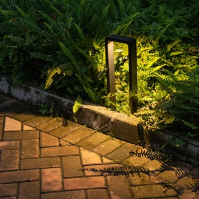 Φωτιστικό κολωνάκι LED κήπου μαύρο 10W 3000Κ θερμό λευκό φως 60cm από χυτό αλουμίνιο