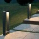 Φωτιστικό κολωνάκι LED κήπου μαύρο 10W 3000Κ θερμό λευκό φως 60cm από χυτό αλουμίνιο