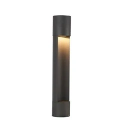 Φωτιστικό κολωνάκι LED κήπου 60cm μαύρο χρώμα 7W θερμό λευκό φως 3000k IP65 από χυτό αλουμίνιο