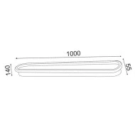 Led φωτιστικό οροφής SOLO 52W θερμό φως 3000k 3600lm ντιμαριζόμενο μεταλλικό λευκό IP20 100x14x6cm