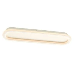 Φωτιστικό οροφής SOLO LED 36W θερμό φως 3000k 2700lm ντιμαριζόμενο μεταλλικό λευκό 57x14x6cm