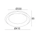 Led πλαφονιέρα οροφής 34W θερμό φως 3000k 2330lm μαύρο μεταλλικό D41xH8,5cm εσωτερικού χώρου IP20