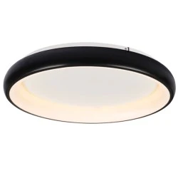 Led πλαφονιέρα οροφής 34W θερμό φως 3000k 2330lm μαύρο μεταλλικό D41xH8,5cm εσωτερικού χώρου IP20