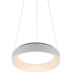 Κρεμαστό LED φωτιστικό APOLLO 48W 3000k θερμό λευκό φως 2630lm μεταλλικό λευκό D60xh120cm