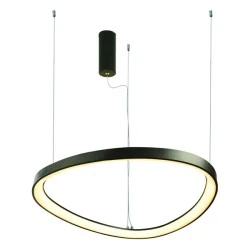 Φωτιστικό LED κρεμαστό HARMONY 54W θερμό φως 3000k 4000lm μαύρο αλουμίνιο D60xH120cm IP20