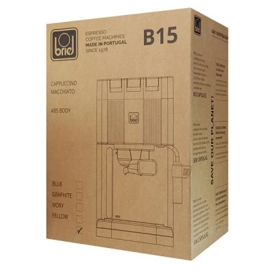 Μηχανή espresso BRIEL B15 20 bar 1000W μπεζ με ανοξείδωτο Boiler και προστασία υπερθέρμανσης