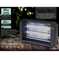 Ηλεκτρική εντομοπαγίδα BRUNO με UV λυχνία 20W με κάλυψη χώρου 60~80m² σε μαύρο χρώμα 