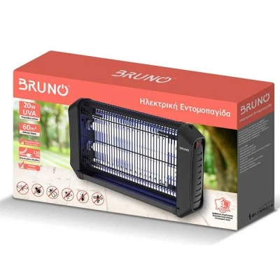 Ηλεκτρική εντομοπαγίδα BRUNO με UV λυχνία 20W με κάλυψη χώρου 60~80m² σε μαύρο χρώμα Ηλεκτρική εντομοπαγίδα BRUNO με UV λυχνία 20W με κάλυψη χώρου 60~80m² σε μαύρο χρώμα
