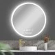 Καθρέφτης μπάνιου LED BRUNO στρόγγυλος  24W  Φ70cm  με ένδειξη ώρας & θερμοκρασίας στεγανό IP67 