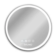 Καθρέφτης μπάνιου LED BRUNO στρόγγυλος  24W  Φ70cm  με ένδειξη ώρας & θερμοκρασίας στεγανό IP67 
