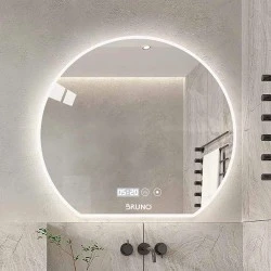 Bruno καθρέφτης μπάνιου LED BRN-0202, ημικυκλικός, 24W, 73x80cm, IP67