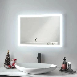 Bruno Καθρέφτης μπάνιου LED BRN-0203, ορθογώνιος, 24W, 60x80cm, IP67