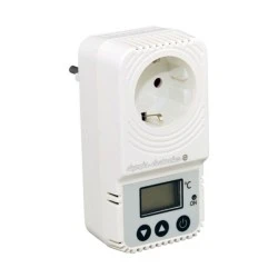 Θερμοστάτης πρίζας ψηφιακός BS-824 230V 16A για θερμοκρασία 0 έως +50 °C σε λευκό χρώμα με διάσταση 116x81x58mm