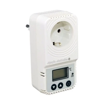 Θερμοστάτης πρίζας ψηφιακός BS-824 230V 16A για θερμοκρασία 0 έως +50 °C σε λευκό χρώμα με διάσταση 116x81x58mm