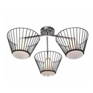 Φωτιστικό metal white glassτρίφωτο οροφής λευκό με λευκό γυαλί για 3 λάμπες οικονομίας G9