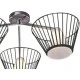 Φωτιστικό metal white glass τρίφωτο οροφής μαύρο με λευκό γυαλί για 3 λάμπες οικονομίας G9