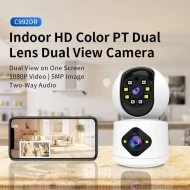 Κάμερα Smart Wi-Fi VSTARCAM C992DR με ανάλυση εικόνας  3MP με έγχρωμη νυχτερινή όραση dual lens & σύνδεση Wi-Fi, PTZ, SD
