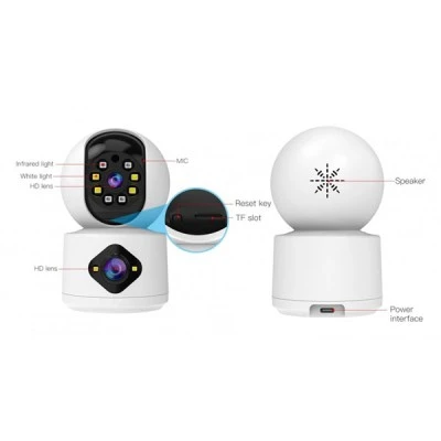 Κάμερα Smart Wi-Fi VSTARCAM C992DR με ανάλυση εικόνας  3MP με έγχρωμη νυχτερινή όραση dual lens & σύνδεση Wi-Fi, PTZ, SD