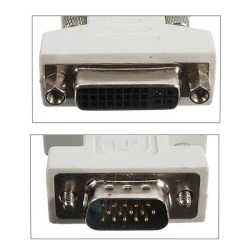 Αντάπτορας POWERTECH CAB-G018 VGA 15pin male σε DVI-I 24+5 F συμβατό και με 24+1