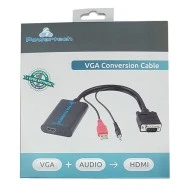 Αντάπτορας POWERTECH CAB-H070 VGA/USB/3.5mm σε HDMI 1080p 0.2m