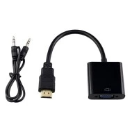 Αντάπτορας POWERTECH CAB-H071 HDMI σε VGA με audio jack μαύρο 0.20m