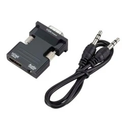 Αντάπτορας POWERTECH CAB-H120 HDMI σε VGA με audio