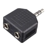 Αντάπτορας POWERTECH CAB-J015 3.5mm σε 2x 3.5mm μαύρος 5τμχ