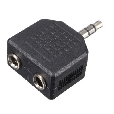 Αντάπτορας POWERTECH CAB-J015 3.5mm σε 2x 3.5mm μαύρος 5τμχ